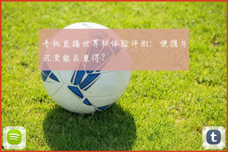 手机直播世界杯体验评测：便携与沉浸能否兼得？